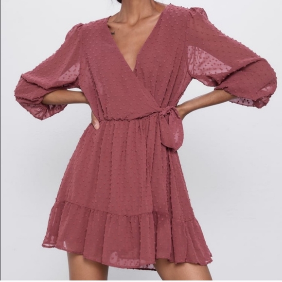 ZARA Dotted Mesh Romper Dress - Picture 13 of 15